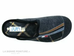 Sortie ✔️ Ouf ! Ouf ABIDOS Noir Gris Jaune Ecossais - Pantoufle Mule Homme ? -Airplum Shop unnamed file 101