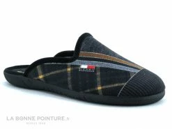 Sortie ✔️ Ouf ! Ouf ABIDOS Noir Gris Jaune Ecossais - Pantoufle Mule Homme ? -Airplum Shop unnamed file 103