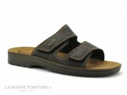 Meilleure affaire ? Inblu TG18WK25 - Mule Homme 2 Brides Velcro - Marron Fonce ?