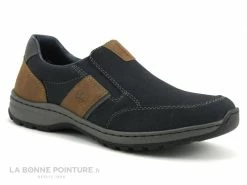 Tout neuf ⭐ Rieker 03356-14 - Bleu Marine - Noir - Camel - Mocassin Homme ⭐
