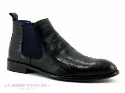 Remise ⭐ Kdopa MURRAY Noir - ? Boots Chelsea Homme Aspect Cuir Croco ?