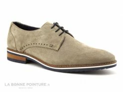 Nouveau ? Point D Orgues PORAS Taupe - Chaussure Derbi Homme Beige ?