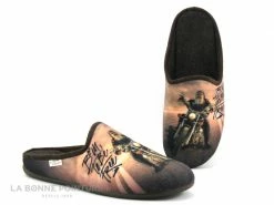 Acheter ? La Maison De L'Espadrille Maison Espadrille 6727-4 Marron - Motard - Pantoufle Mule Homme ?