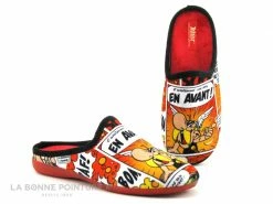 Vente flash ? La Maison De L'Espadrille Maison Espadrille ASTERIX A10H - Rouge - Pantoufle Mule Homme ?