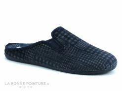Meilleure affaire ? Ouf ! Ouf BILON Marine Gris - Rayures Et Carreaux - Pantoufle Mule Homme ? -Airplum Shop unnamed file 195