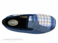 Meilleure affaire ❤️ ZEL'S Zels 7023 Marino - Ecossais - Charentaise Bleu Marine Homme ? -Airplum Shop unnamed file 214