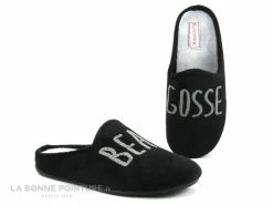 De gros ? Koomac MAMORE Noir - Beau Gosse - Pantoufle Mule Homme ?