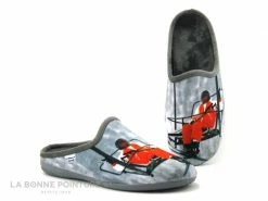 Meilleure affaire ? La Maison De L'Espadrille Maison Espadrille 6766-3 Gris - Ski Des Bronzes - Pantoufle Homme ?