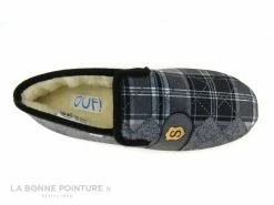 Sortie ? Ouf ! Ouf CADILLON Gris - Carreaux - Chausson Homme Fourre Laine ? -Airplum Shop unnamed file 304