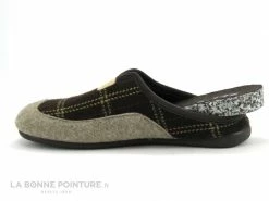 Meilleure affaire ? ZEL'S Zels 84183 Marron Ecossais -Beige - Pantoufle Mule Homme ? -Airplum Shop unnamed file 347