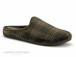 Coupon ✨ Koyuk Dinamic 215857 Marron Carreaux - Pantoufle Mule Homme ?