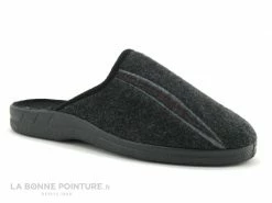 Coupon ? Lollans - Pantoufle Mule En Textile Epais Gris - Homme - 002B-049 ❤️