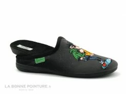 Promo ? La Maison De L'Espadrille Homme Maison Espadrille G510 Gris Noir - Pantoufle Gaston Lagaffe ? -Airplum Shop unnamed file 398
