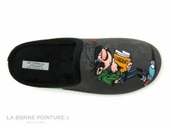 Promo ? La Maison De L'Espadrille Homme Maison Espadrille G510 Gris Noir - Pantoufle Gaston Lagaffe ? -Airplum Shop unnamed file 399