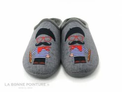 Remise ? La Maison De L'Espadrille Maison Espadrille 6743-3 Gris - Bonhomme Moustachu Et Baguette ? -Airplum Shop unnamed file 402