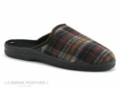 Budget ? Lollans 002 22144 - Ecossais Marron - Pantoufle Mule Homme ?