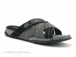 Tout neuf ? Point D Orgues TEJHO DECOT Noir Gris - Mule Cuir Homme ⭐