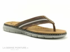 Sortie ? Orland 2042 Camel - Tong Homme Cuir Marron ⌛