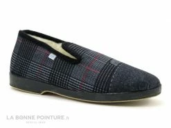Acheter ? Ouf ! Ouf CABIRE Noir Gris - Chausson Homme Ecossais Fourre Laine ?