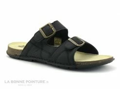 Nouveau ? TBS EMILANO Noir - Mule Homme Cuir Noir - 2 Brides Reglables ⌛